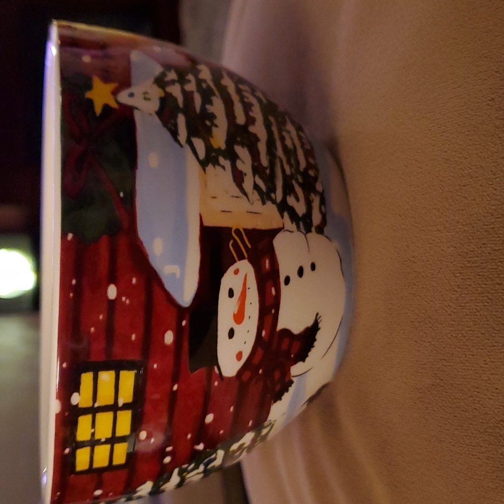 Christmas bowl glass